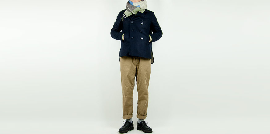 maillot b.label melton PEA jacket NAVY