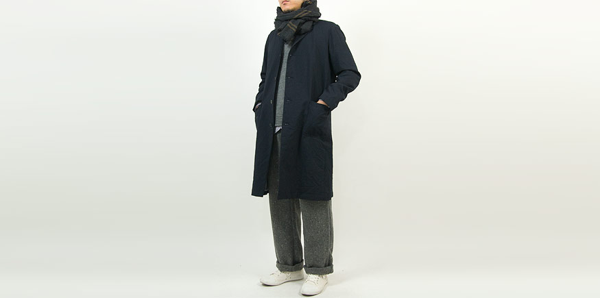 MARGARET HOWELL CASHMERE WOOL SQUARE SCARF 023CHARCOAL
